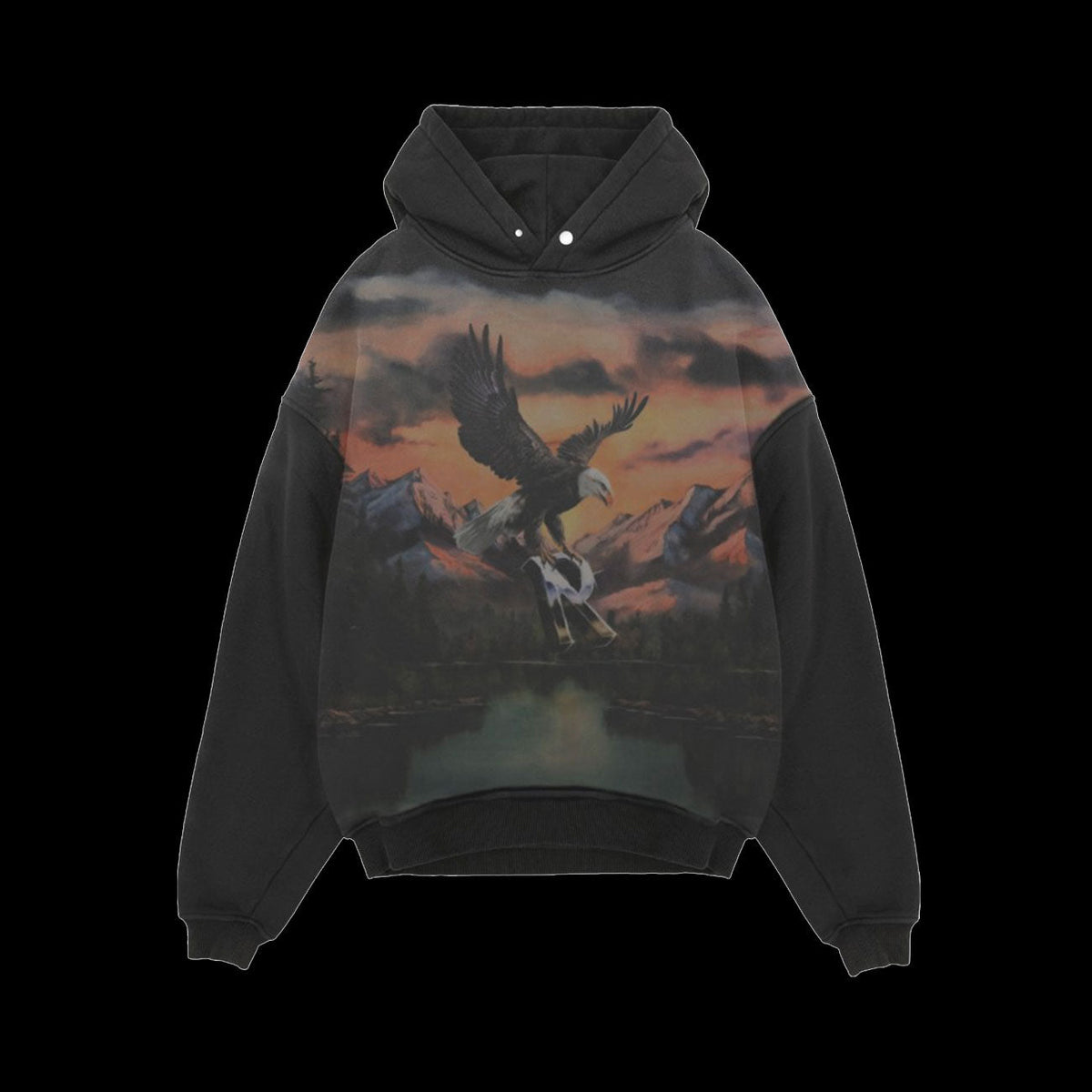 Represent Chrome Flight Hoodie (Stained Black)