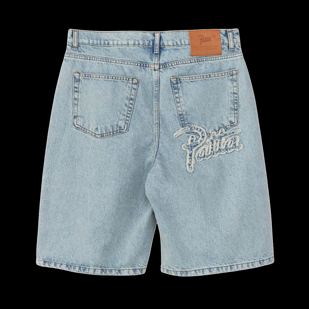 Patta Light Wash Denim Shorts (Light Blue Denim)
