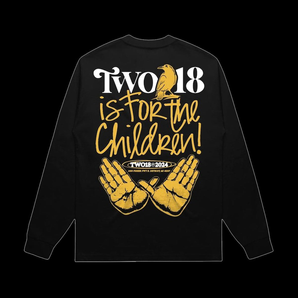 Two18 Is For The Children Longsleeve T-Shirt (Black)